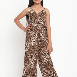 Stuffie Land Girls Shoulder Straps Printed Basic Jumpsuit-image-96