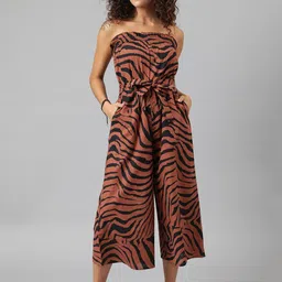ANAI Strapless Printed Tie Ups Cotton Basic Jumpsuit-picture-53