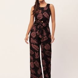 Moomaya Tropical Printed Basic Jumpsuit-35