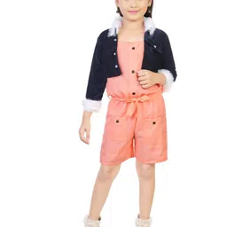BAESD Girls Shoulder Straps Cotton Playsuit With Jacket-44