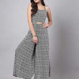 RAASSIO Animal Or Skin Printed Shoulder Straps Sleeveless Basic Jumpsuit-picture-57