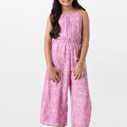 AND Girls Printed Shoulder Straps Basic Jumpsuit-51