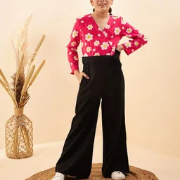 Cherry & Jerry Girls Floral Printed Waist Tie-Ups Basic Jumpsuit-image-29