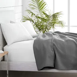 bsb home Grey Solid AC Room 210 GSM Single Bed Blanket-image-77