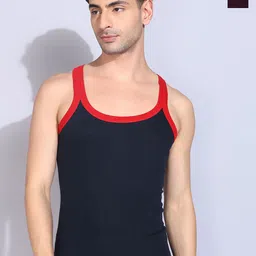 Dollar Bigboss Men Pack Of 2 Assorted Cotton Scoop Neck Sleeveless Gym Vest-picture-10