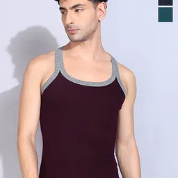 Dollar Bigboss Pack Of 3 Assorted Combed Cotton Racerback Gym Vest MBB-08-PO3-CO1-S25-image-26