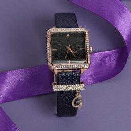 HAUTE SAUCE by  Campus Sutra Square Analog Watch With G Liberty Initial Watch Charm-image-58