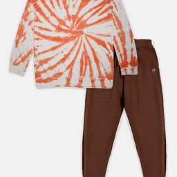 KiddoPanti Boys Dyed Pure Cotton T-shirt with Trousers-image-97