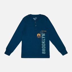 Bodycare Boys Typography Printed Henley Neck T-shirt-image-103