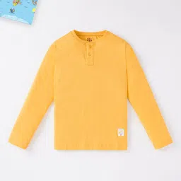 Ed-a-Mamma Boys Yellow Henley Neck T-shirt-image-59