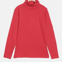 SEIYON Girls Red Turtle Neck T-shirt-image-12