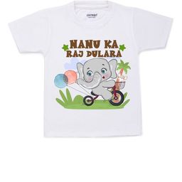 KNITROOT Kids White Printed Cotton T-shirt-image-104