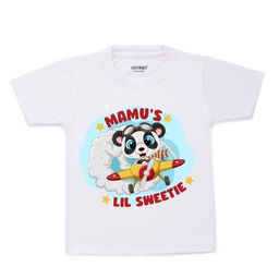 KNITROOT Kids White Printed Cotton T-shirt-image-105