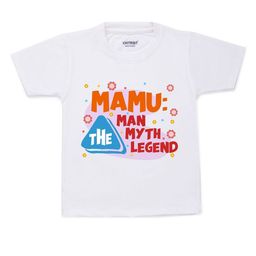 KNITROOT Kids White Printed Cotton T-shirt-image-106