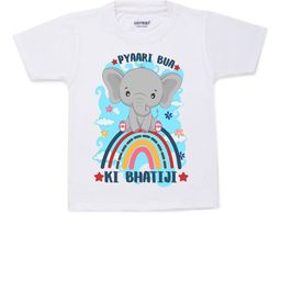 KNITROOT Kids White Printed T-shirt-image-47