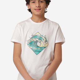 Red Tape Boys White Printed Cotton Round Neck T-shirt-image-95