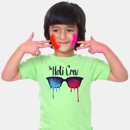 BONKIDS Boys Green Printed T-shirt-image-100