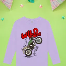 NUSYL Boys Purple V-Neck T-shirt-picture-49