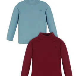 PLUM TREE Boys Pack Of 2 High Neck Pure Cotton T-Shirt-picture-6