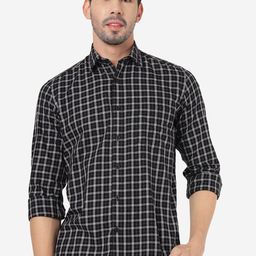 Greenfibre Tartan Checked Knitted Pure Cotton Shirt-image-78