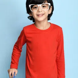 NUSYL Boys White & Red Pack Of 3 Solid T-shirt-image-117