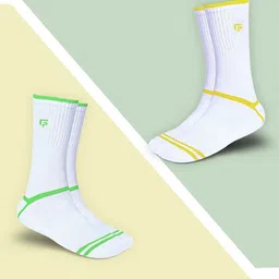FOOTPRINTS Unisex Pack Of 2 Striped Calf-Length Socks-4