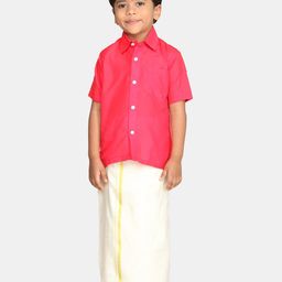 Sethukrishna Boys Ethnic Shirt And Veshti Clothing Set-69