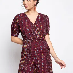 BRINNS Printed V-Neck Basic Jumpsuit-picture-8