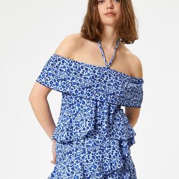 Koton Strapless Floral Printed Playsuit-picture-35