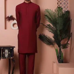 Jompers Mandarin Collar Regular Kurta with Churidar-image-82