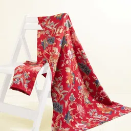 HotGown Red & Blue 2 Piece Printed Cotton 400 GSM Towel Set-5