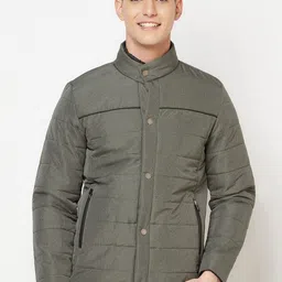 Crimsoune Club Men Olive Green Solid Lightweight Padded Jacket-16