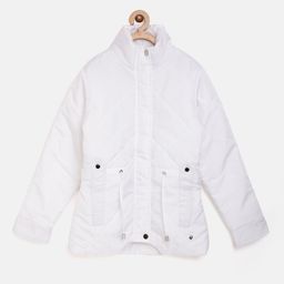 Monte Carlo Girls White Solid Padded Jacket-image-65