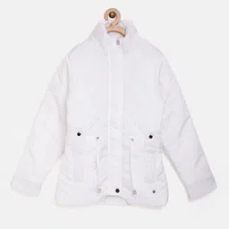 Monte Carlo Girls White Solid Padded Jacket-image-17