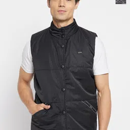 Duke Mock Collar Sleeveless Reversible Padded Jacket-picture-2
