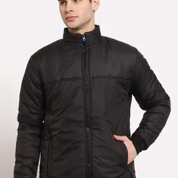 Style Quotient Men Black Lightweight Padded Jacket-image-81