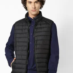 Celio Men Black Solid  Padded Jacket-32