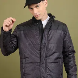 HIGHLANDER Floral Printed Stand Collar Padded Jacket-image-20