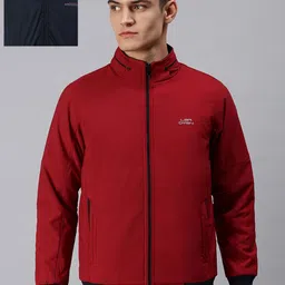 SHOWOFF Men Maroon Navy Blue Reversible Padded Jacket-picture-24