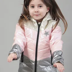 HOUSE OF VEDAS Girls Colourblocked Hooded Lightweight Puffer Jacket-image-14