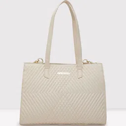 Caprese Textured Quilted Leather Structured Shoulder Bag-image-7