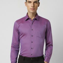 Van Heusen Slim Fit Micro Ditsy Printed Pure Cotton Formal Shirt-image-61