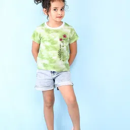 NUSYL Girls Typography Printed Cotton T-shirt-image-90