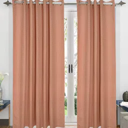 Saral Home Beige Set of 2 Long Door Curtain-image-18