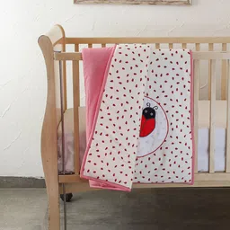 House This The Bug Buddy Kids White & Red AC Room Cotton Double Bed Quilt-image-22