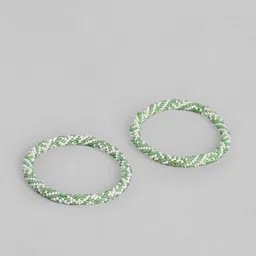 RICHEERA Women Set of 2 Beaded Bangle-Style Bracelet-33