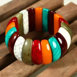 Bamboo Tree Jewels Beaded Stretchable Elasticated Bracelet-10