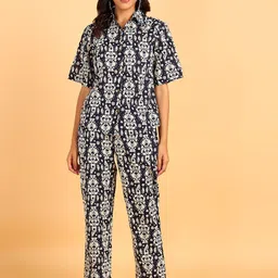 ZNX Clothing Printed Pure Cotton Shirt With Trouser & Top-picture-52