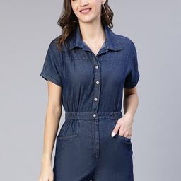 Oxolloxo Cotton Denim Playsuit-picture-3