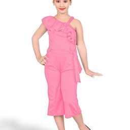 BURBN Girls One Shoulder Culotte Jumpsuit-image-65